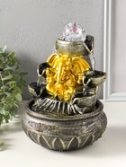 Фонтан настольный с подсветкой «Ганеша у фонтана», 16×16×23 см - фото 809503542