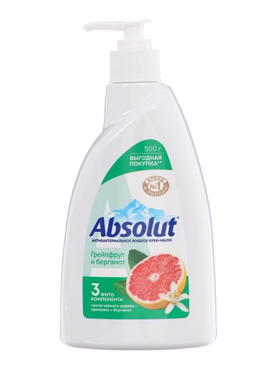 Мыло жидкое парфюмированное ABSOLUT, Грейпфрут и бергамот, 500 мл