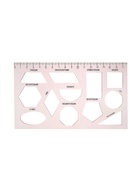 Набор линеек, 3 штуки, 17 см, с трафаретами геометрических фигур - Фото 2