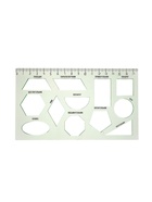 Набор линеек, 3 штуки, 17 см, с трафаретами геометрических фигур - Фото 4