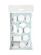 Набор 3 штуки трафаретов геометрические фигуры, линейка 17см  (артикул 10968114)  большой выбор товаров оптом и в розницу по низким ценам с доставкой