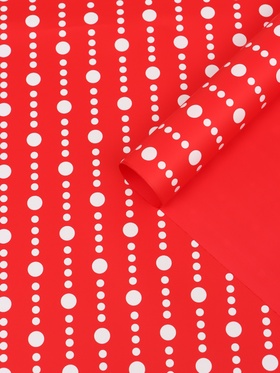 Пленка флористическая для цветов, «Бисер», красная, 57×57 см