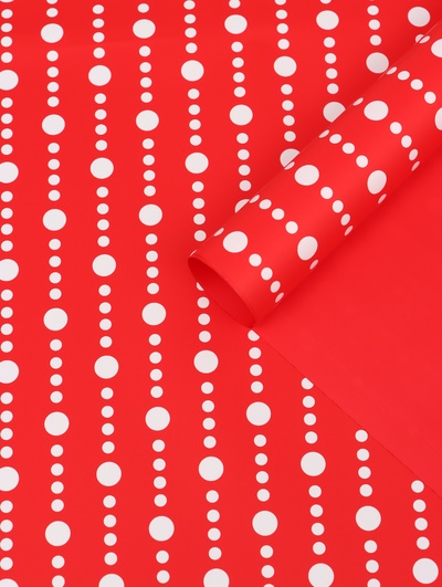 Пленка флористическая для цветов, «Бисер», красная, 57×57 см