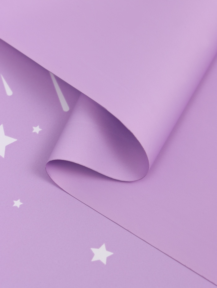 Пленка флористическая для цветов, «Звездопад», сиреневая, 57×57 см