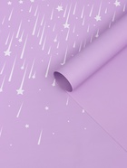 Пленка флористическая для цветов, «Звездопад», сиреневая, 57×57 см  (артикул 10949581)  большой выбор товаров оптом и в розницу по низким ценам с доставкой