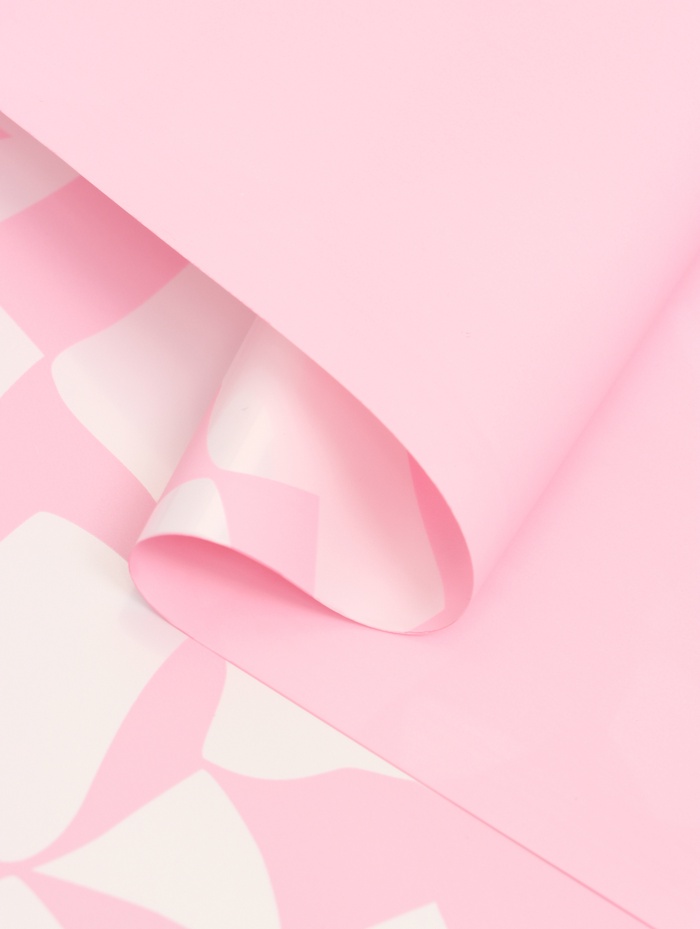 Плёнка флористическая для цветов и букетов, розовая, 57×57 см