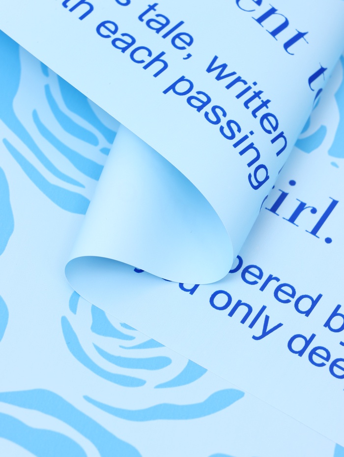 Пленка флористическая для цветов, «Цветы», голубая, 57×57 см