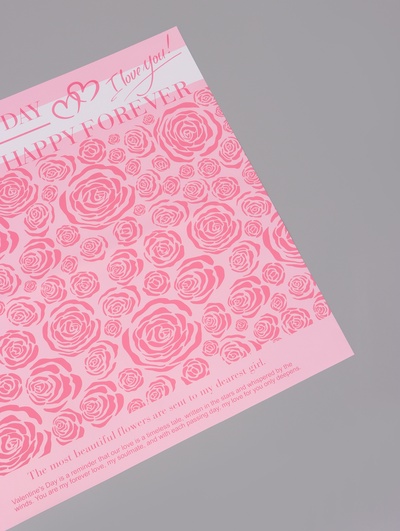 Пленка для цветов, «Цветы», розовая, 57×57 см