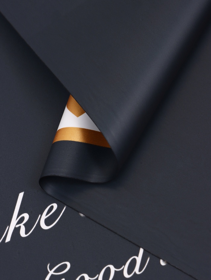 Пленка для цветов, «Удача», тёмно-синий, 57×57 см