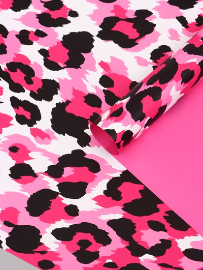 Пленка для цветов, «Эклер», бело-розовый, 57×57 см