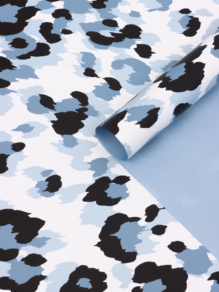 Пленка для цветов, «Эклер», бело-синий, 57×57 см - Фото 1