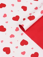 Пленка для цветов, «Сердца на белом», красная, 57×57 см  (артикул 10949595)  большой выбор товаров оптом и в розницу по низким ценам с доставкой