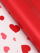 Пленка для цветов, «Сердца на белом», красная, 57×57 см  (артикул 10949595)  большой выбор товаров оптом и в розницу по низким ценам с доставкой