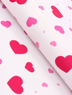 Пленка для цветов, «Сердца на белом», барби, 57×57 см  (артикул 10949596)  большой выбор товаров оптом и в розницу по низким ценам с доставкой