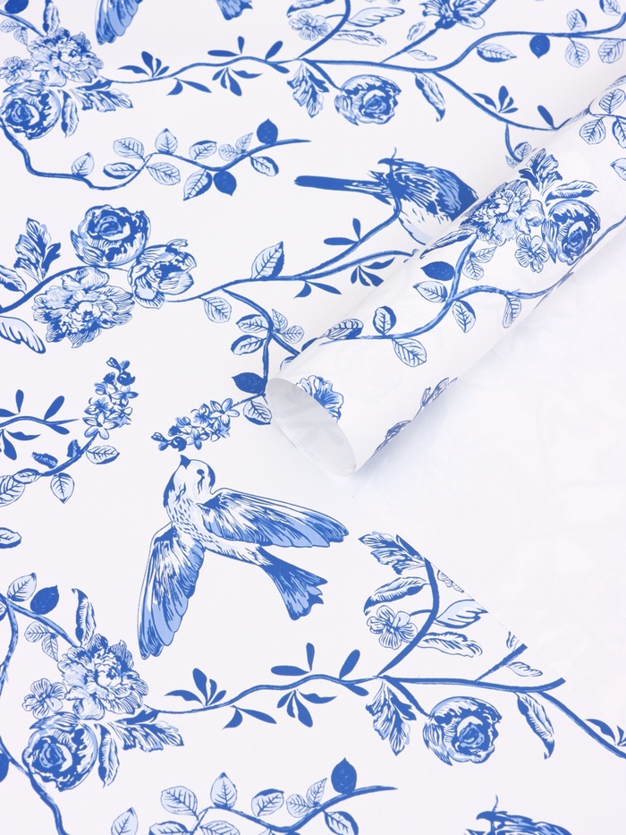 Пленка для цветов, «Весенний сад», бело-синий, 57×57 см - Фото 1