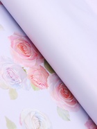 Пленка для цветов, «Розы», светло-фиолетовая, 57×57 см  (артикул 10949604)  большой выбор товаров оптом и в розницу по низким ценам с доставкой