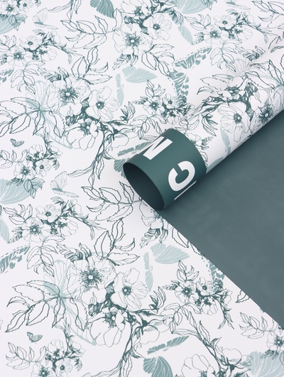 Пленка для цветов, «Романтичные моменты», сине-серый, 57×57 см