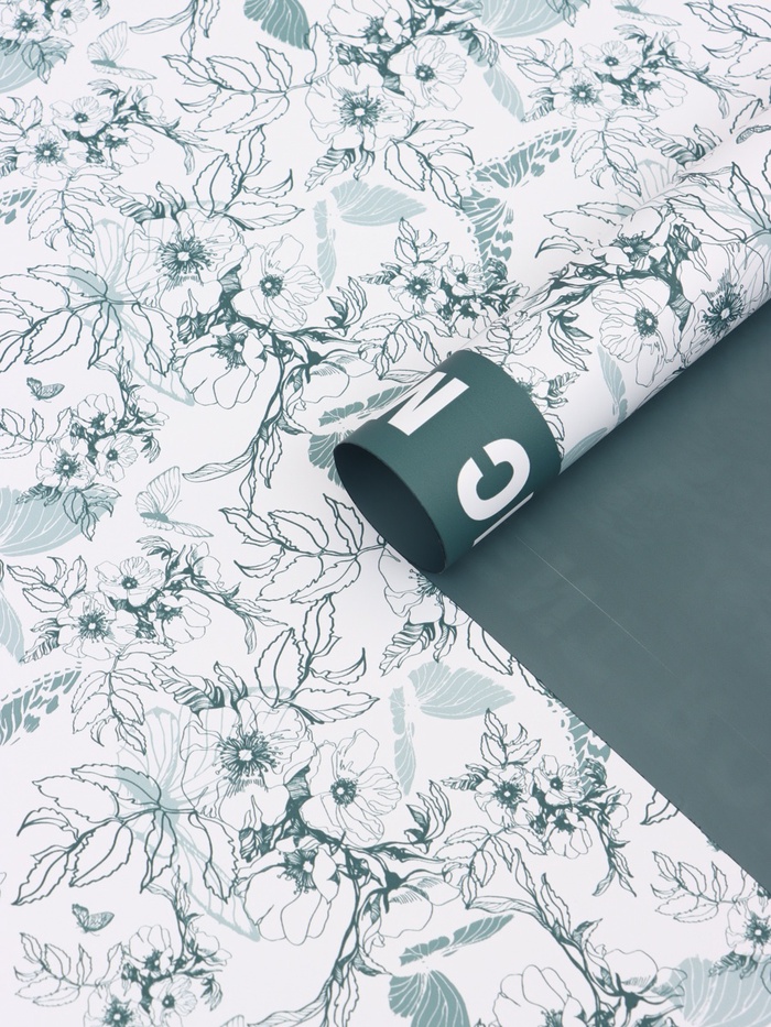 Пленка для цветов, «Романтичные моменты», сине-серый, 57×57 см - Фото 1