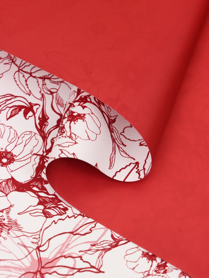 Пленка для цветов и букетов «Романтичные моменты», белый винный, 57×57 см