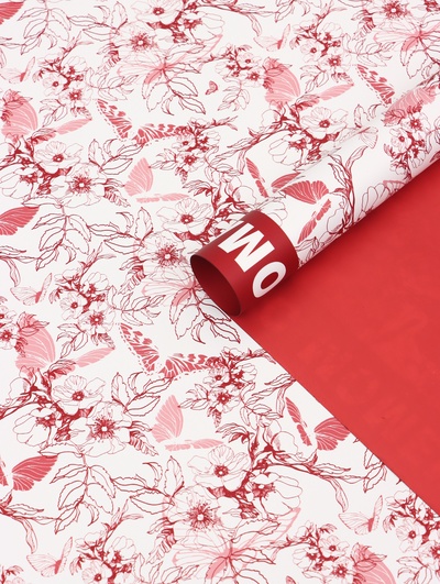 Пленка для цветов и букетов «Романтичные моменты», белый винный, 57×57 см