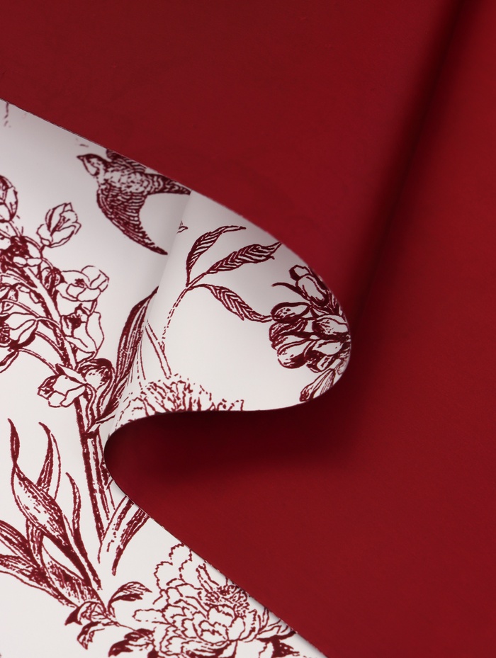 Пленка для цветов и букетов «Романтика», винный, 57×57 см