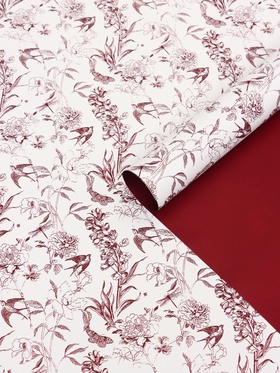 Пленка для цветов, "Романтика", винный, 57х57 см (20 шт)