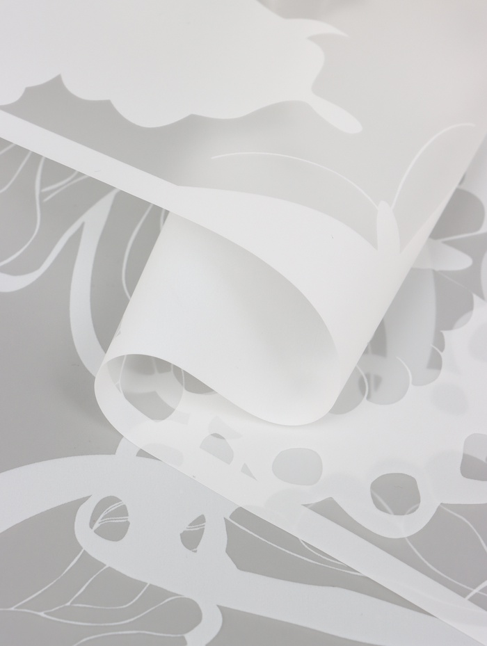 Пленка для цветов и букетов «Бабочки», белая, матовая, 57×57 см