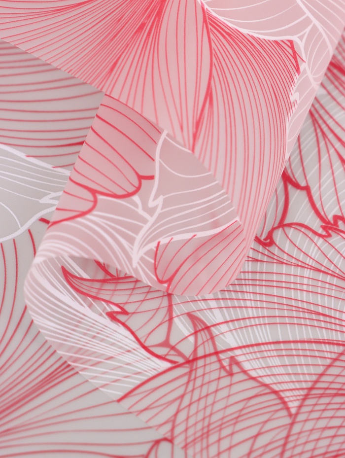 Пленка флористическая для цветов, «Акварельный эскиз», розовая, 57×57 см