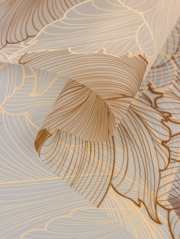 Пленка для цветов и букетов «Акварельный эскиз», матовая, бежевый, 57×57 см