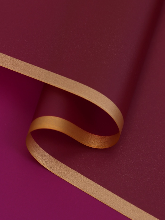 Пленка флористическая для цветов, «Бронзовая полоса», фиолетовая, 57×57 см