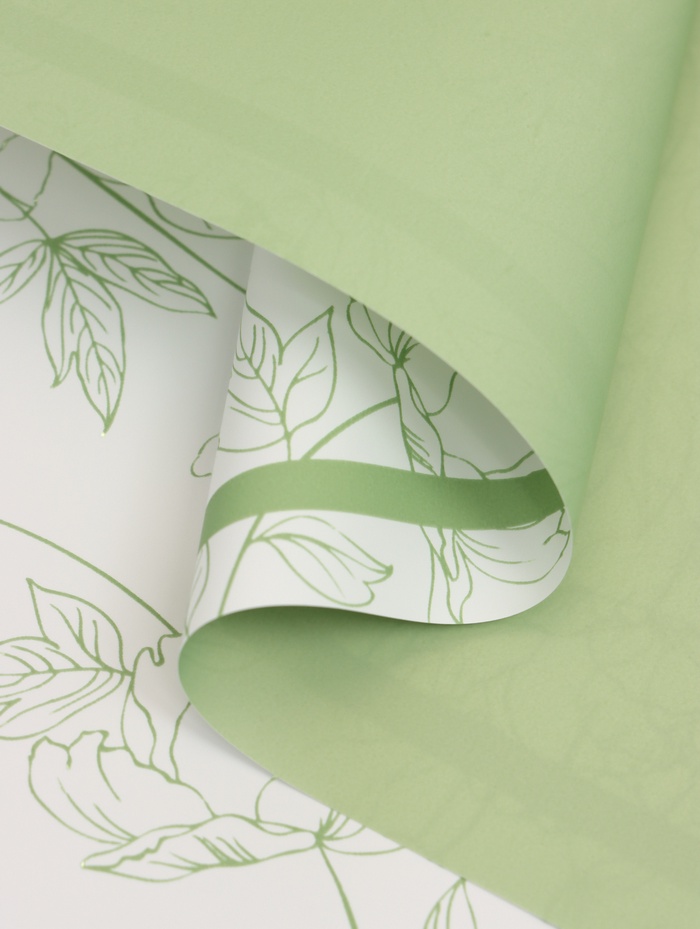 Пленка флористическая для цветов, «Букет цветов», зелёная, 57×57 см