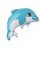 Воздушный шар фольгированный 13" «Дельфин малыш», набор 5 шт.  (артикул 10986623)  большой выбор товаров оптом и в розницу по низким ценам с доставкой