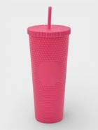 Стакан с крышкой и трубочкой Доляна «С собой», 900 мл, пластик PP, розовый  (артикул 10956475)  большой выбор товаров оптом и в розницу по низким ценам с доставкой