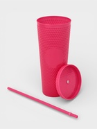 Стакан с крышкой и трубочкой Доляна «С собой», 900 мл, пластик PP, розовый  (артикул 10956475)  большой выбор товаров оптом и в розницу по низким ценам с доставкой