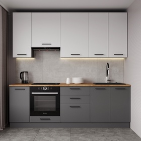 Кухонный гарнитур 2400х600 мм ВЕГАС столешница Вотан 26мм