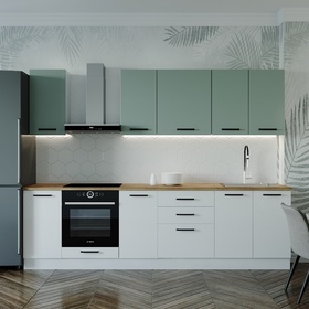 Кухонный гарнитур 2800х600 мм МУССОН столешница Вотан 38мм