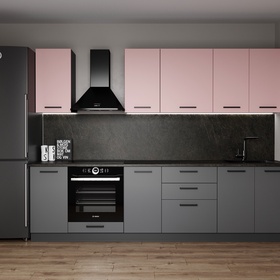 Кухонный гарнитур 2800х600 мм РОЗА столешница Детройт 38мм