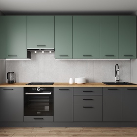 Кухонный гарнитур 3000х600 мм ИЗУМРУД столешница Вотан 38мм