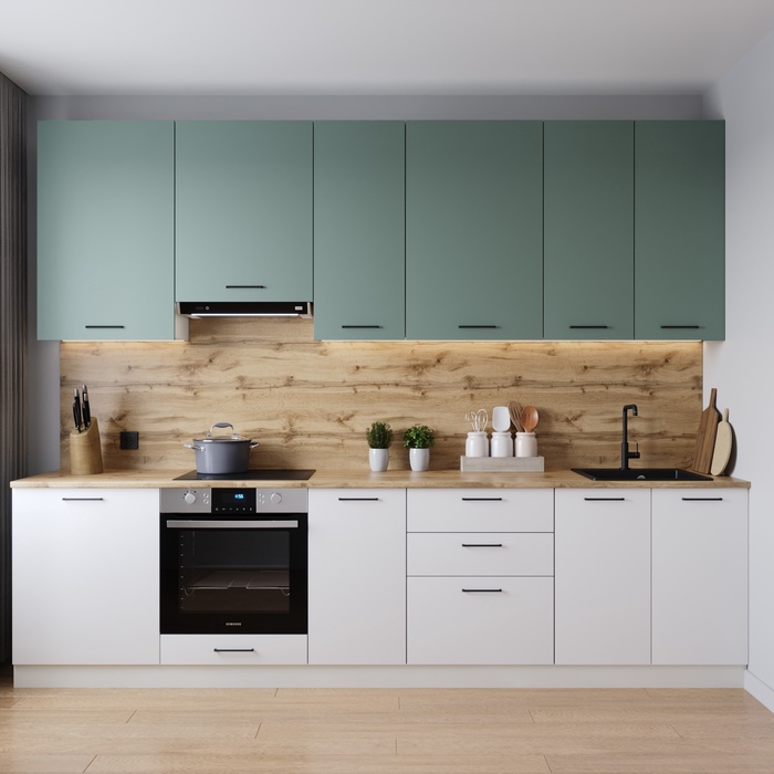 Кухонный гарнитур 3000х600 мм МУССОН столешница Вотан 38мм