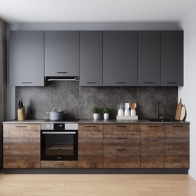 Кухонный гарнитур 3000х600 мм ТРАНСИЛЬВАНИЯ столешница Детройт 38мм