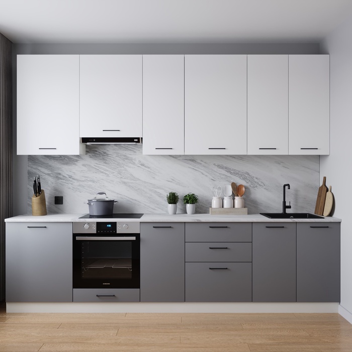 Кухонный гарнитур 3000х600 мм ЭЛЕГАНЦИЯ столешница Лавант 38мм