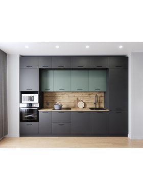 {{photo.Alt || photo.Description || 'Кухонный гарнитур 3400х600 мм ИЗУМРУД столешница Вотан 38мм'}}