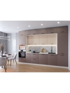 Кухонный гарнитур 3400х600 мм ЛАТТЕ столешница Марквина белый 26мм 10991343