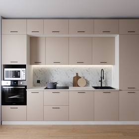 Кухонный гарнитур 3400х600 мм ШАМПАНЬ столешница Марквина белый 26мм