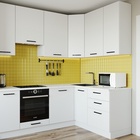 Кухонный гарнитур 2200х1600 мм ЖЕМЧУГ столешница Марквина белый 26мм 10991354