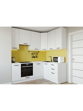 {{photo.Alt || photo.Description || 'Кухонный гарнитур 2200х1600 мм ЖЕМЧУГ столешница Марквина белый 26мм'}}