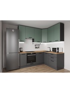 Кухонный гарнитур 2200х1600 мм ИЗУМРУД столешница Вотан 38мм 10991355