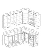 Кухонный гарнитур угловой «КРАФТ», 2200×1600 мм, цвет дуб крафт дуб детройт - Фото 2