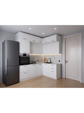 {{photo.Alt || photo.Description || 'Кухонный гарнитур 2200х1700 мм ЖЕМЧУГ столешница Марквина белый 26мм'}}