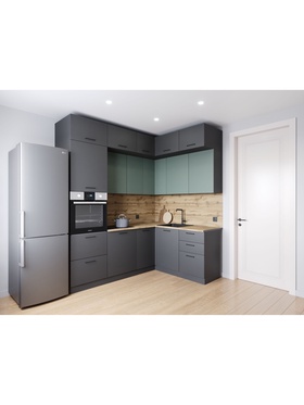 {{photo.Alt || photo.Description || 'Кухонный гарнитур 2200х1700 мм ИЗУМРУД столешница Вотан 38мм'}}